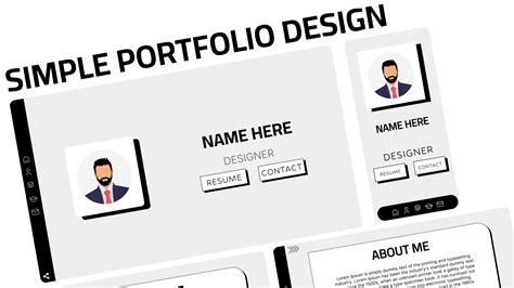 Simple Portfolio Website Design Responsive | Figma