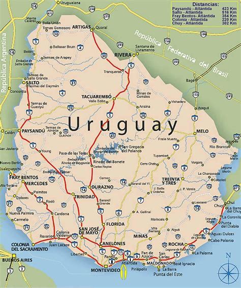 Mapa politico de uruguay – Artofit