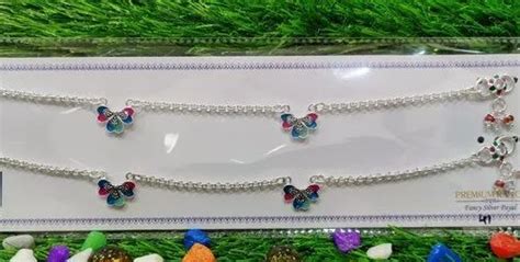 75% Party Silver Payal Anklet, 200gm, Size: 10.4inch at Rs 6000/pair in ...