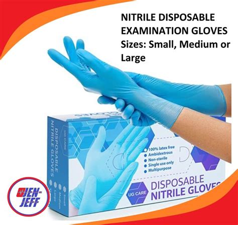 Nitrile Gloves Examination for Medical and Home Use Nitrile Gloves Sizes: Small Medium and Large ...