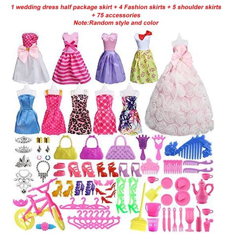 sotogo 85 pieces doll clothes set for barbie dolls include 10 pieces ...