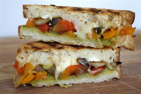 The Garden Grazer: Roasted Vegetable Panini with Pesto