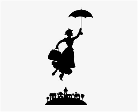 Mary Poppins Umbrella Png Image Free Stock - Clipart Mary Poppins Silhouette - 600x600 PNG ...