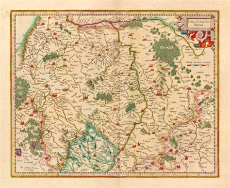 Old, antique map of Rheinpfalz by G. Mercator | Sanderus Antique Maps ...