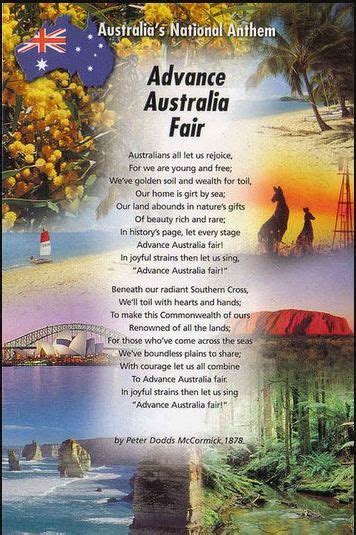 Australian National Anthem | Western australia travel, Happy australia day, Australia day