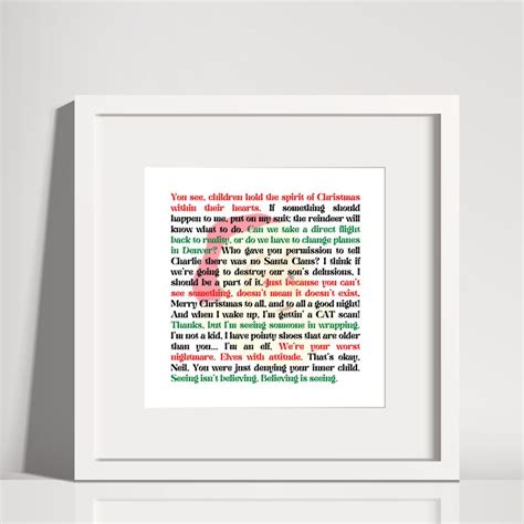 The Santa Clause Movie Quotes Print Christmas Print Digital Print ...