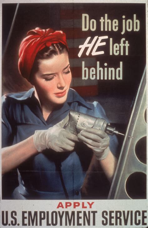 How American women were depicted on military and employment recruiting posters during World War II