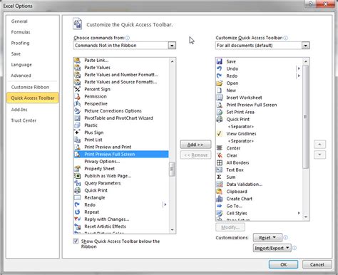 How to see the old Print Preview in Excel 2010 | A4 Accounting