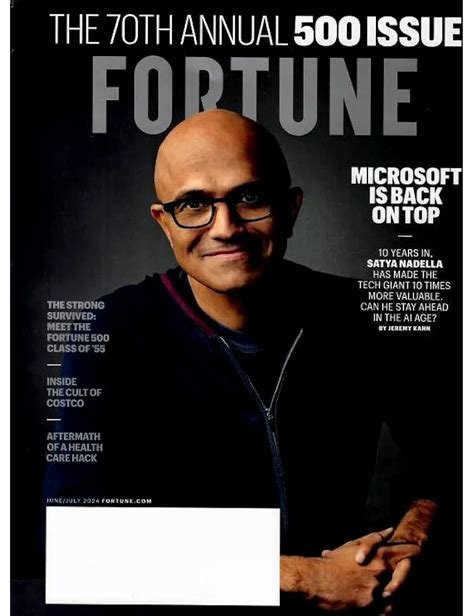 FORTUNE Magazine June July 2024 SATYA NADELLA Cover: Generic: Amazon ...