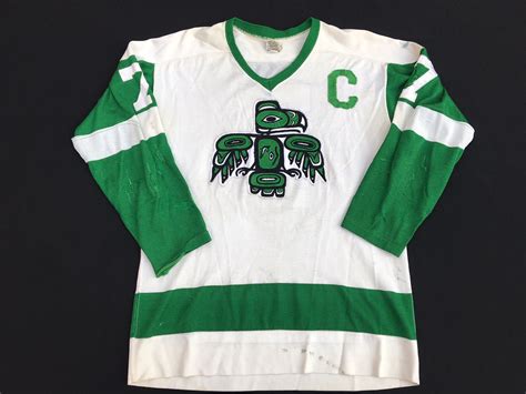 1966-68 WHL Seattle Totems # 7 Guyle Fielder Game Worn Jersey