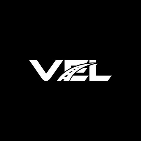 VEL letter logo design on BLACK background. VEL creative initials letter logo concept. VEL ...