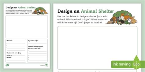 Design an Animal Shelter Activity (teacher made) - Twinkl