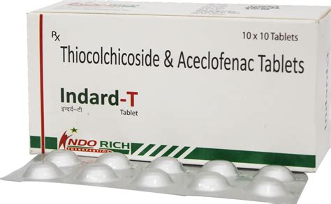 Only Brand ACECLOFENAC 100 MG & THIOCOLCHICOSIDE 4 MG (ALU ALU) at Rs 1708/box in Sas Nagar