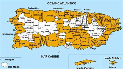 Mapa de Puerto Rico - datos interesantes e información sobre el país