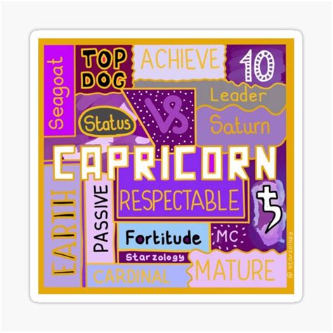 "Capricorn the Sea Goat Zodiac Sign" Sticker for Sale by Starzology | Redbubble