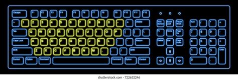 Virtual Keyboard Neon Keys Hologram Stock Illustration 722632237 | Shutterstock