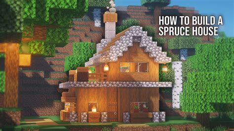 Minecraft: How To Build a Simple Spruce House Minecraft Map