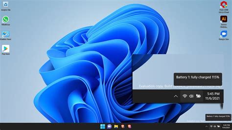 Windows 11 taskbar battery icon shows charging beyond 100 per cent | Club386