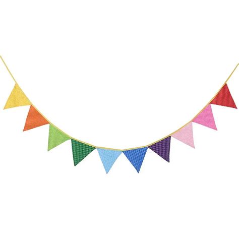 Pennant Flag Banner Wedding Home Decoration Burlap Supplies Polka Dotted Flags Party Bunting ...