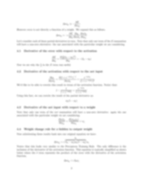 SOLUTION: Derivation of backpropagation - Studypool