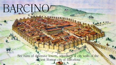 Barcelona 2020 - Map Barcelona Roman walls and ruins