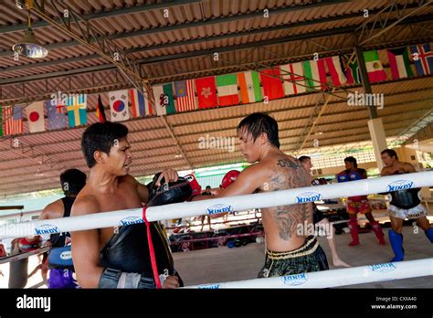 Thai Boxing in a Training Center on Phuket, Thailand Stock Photo - Alamy