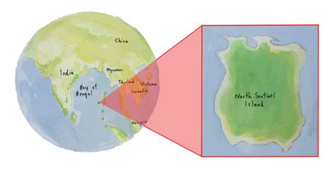 North Sentinel Island Map