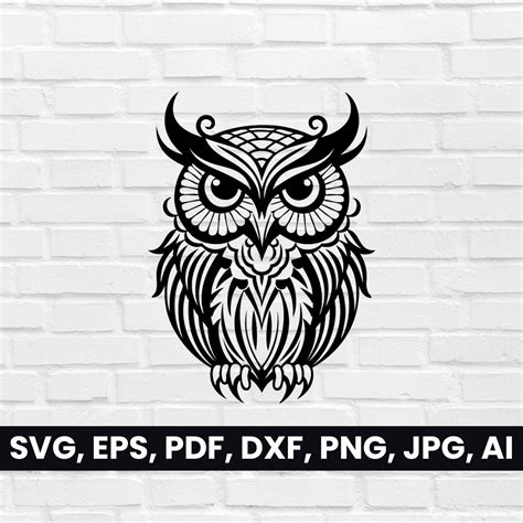 Owl Silhouette Owl Vector SVG Pdf Dxf Png Owl Body - Etsy