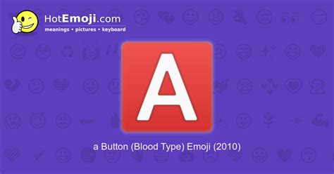 🅰️ a Button (Blood Type) Emoji Meaning with Pictures: from A to Z