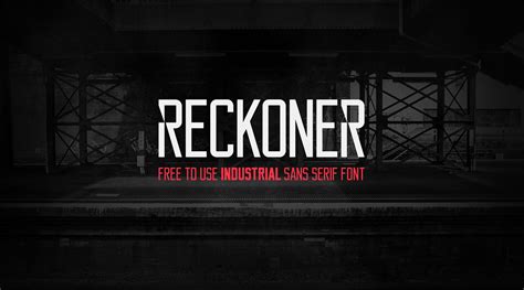 Reckoner – Free Industrial Sans Serif Font