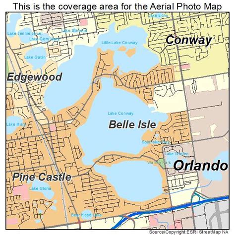 Aerial Photography Map of Belle Isle, FL Florida