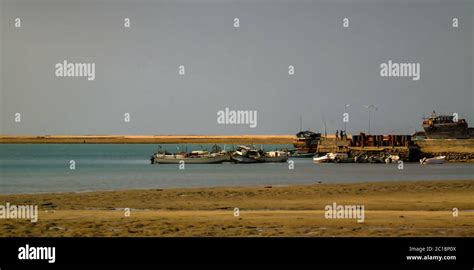 Panorama of Berbera port and beach with boats Somalia Stock Photo - Alamy