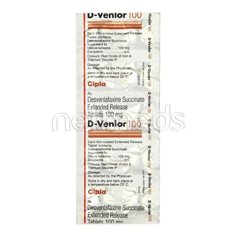 D Venlor 100mg Tablet 10'S - Buy Medicines online at Best Price from ...