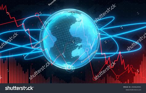 Graphs Representing Stock Market Crash 3d Stock Illustration 2044626941 ...