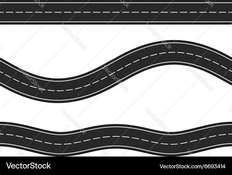 Seamless horizontal roads Royalty Free Vector Image