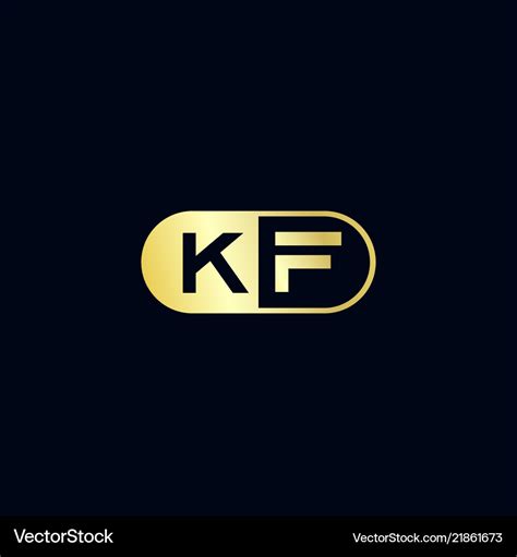 Initial letter kf logo template design Royalty Free Vector