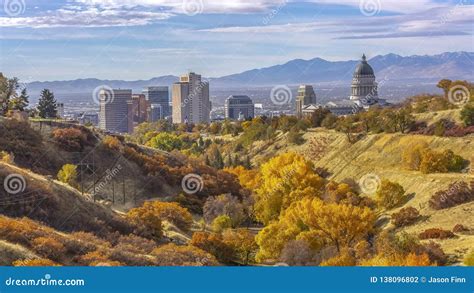 Fall Colors on a Hill Overlooking Salt Lake City Stock Photo - Image of building, capitol: 138096802