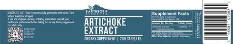 Artichoke Extract Capsules - Earthborn Elements