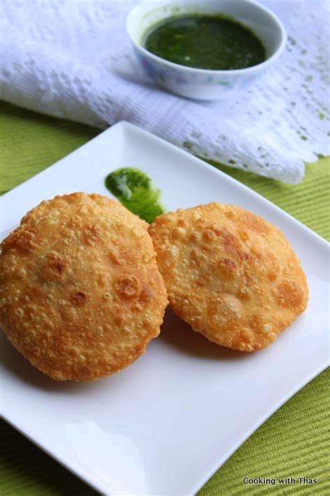 Kachori - Mung bean stuffed Poori - Cooking with Thas - Healthy Recipes, Instant pot, Videos by ...