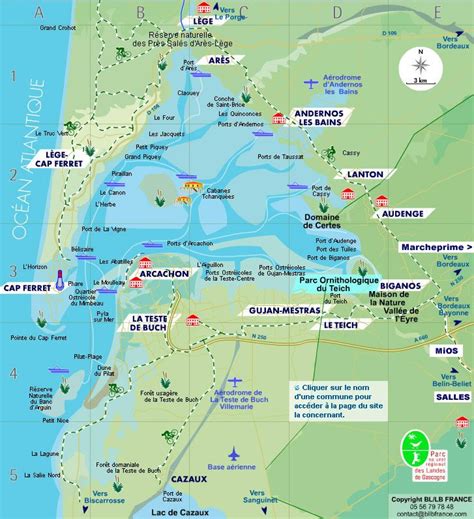 CARTE et PLANS du Bassin d'Arcachon, annuaire d'entreprises | Bassin d ...