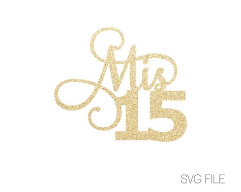 Mis 15 SVG Mis Quince Quinceañera svg Digital Download | Etsy