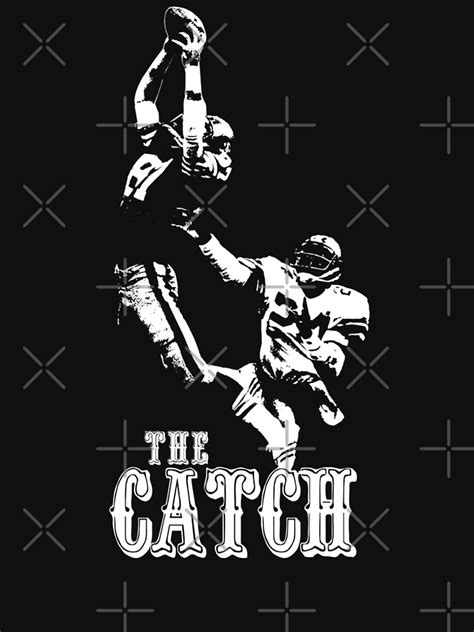 "The Catch - Dwight Clark - White Stencil" T-shirt by fontastic | Redbubble | dwight clark t ...