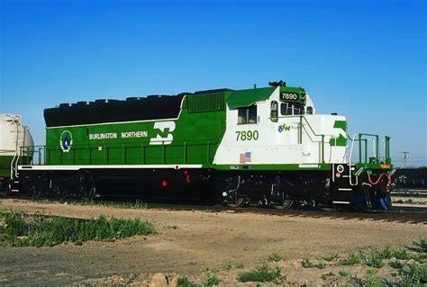 🚂In 1990, Burlington Northern converted EMD SD40-2 No. 7890 to burn ...