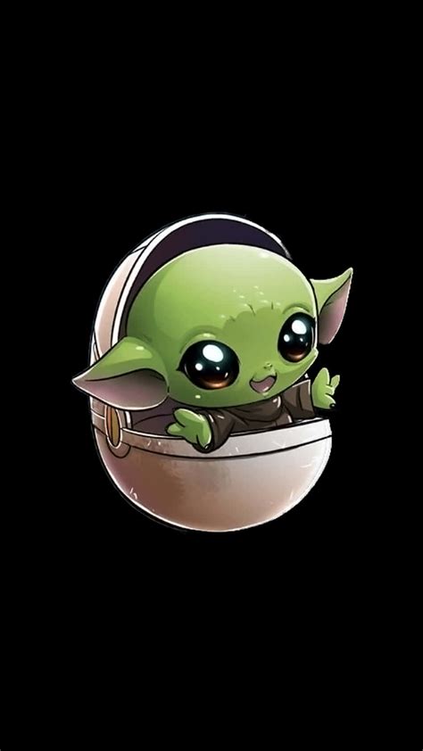 Download Baby Yoda Enjoys The Last of The Summer Sun Wallpaper | Wallpapers.com