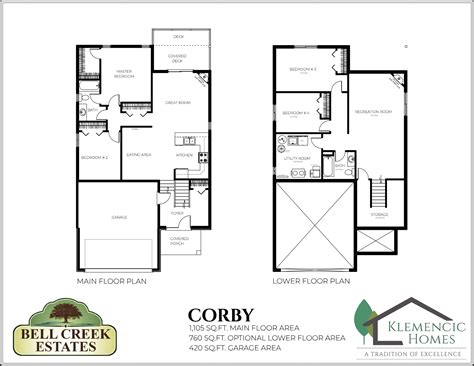 BELL CREEK – BUNGALOW FLOOR PLANS | Klemencic Homes