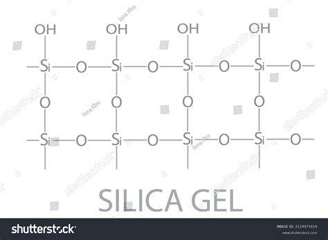 Silica Gel Molecular Skeletal Chemical Formula Stock Vector (Royalty ...