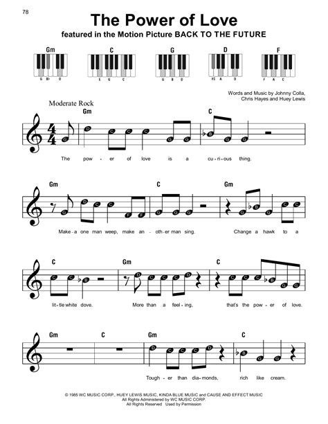 The Power Of Love | Sheet Music Direct