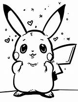 Super Cute Pikachu Coloring Page  Free Printable Pages For Kids sketch template