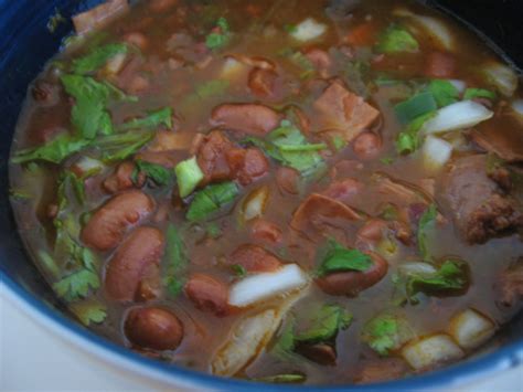 Frijoles charros (beans,onion, chile,tomato,bacon, sausage,pork and cliantro) | Mexican food ...