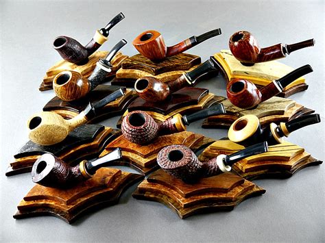 11 Assorted Single Stands | Exotics - Handmade Pipe Stands by Neal Yarm